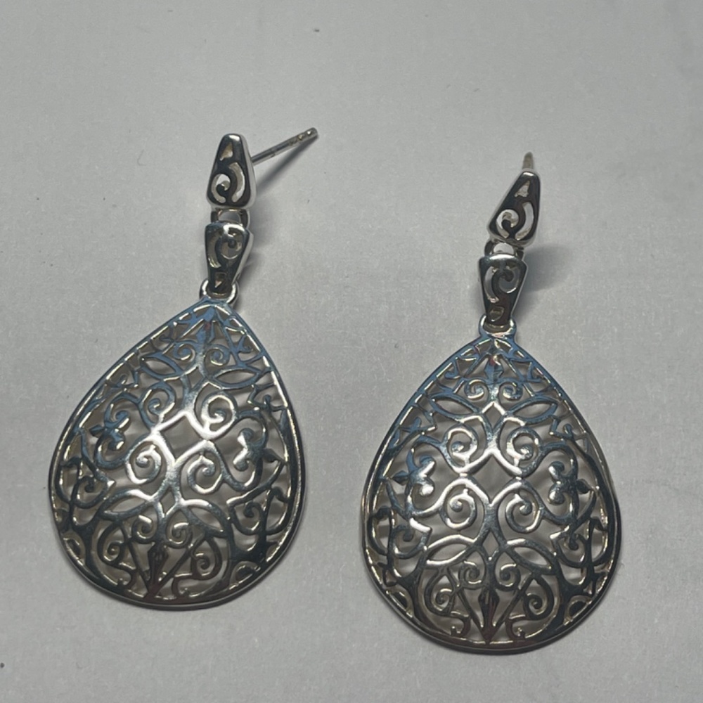 Southern Gates Teardrop Dangle Post Earrings - Picture 3 of 5